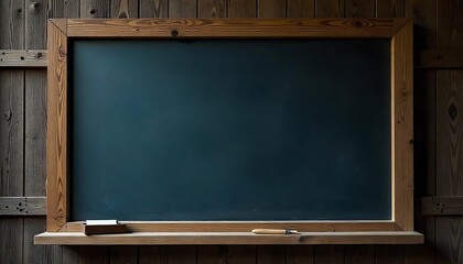 Wall wooden Blackboard board eatery menu rustic bavarian background copy space forest pine offering bulletin aged weather-beaten school german bavaria blazon blank created with generative ai