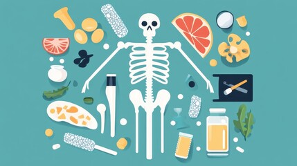 Skeleton Composition with Food and Supplements