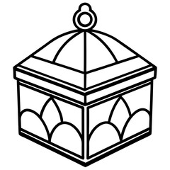 hand drawn vector illustration of an old lamp