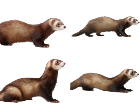 Sable Brown Ferret Stretching