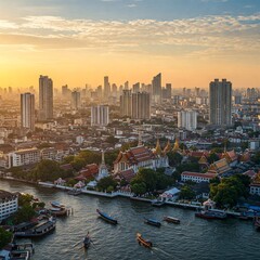 Fototapeta premium Bangkok city view 