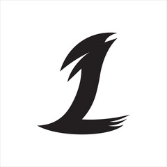 letter L minimal abstract simple logo