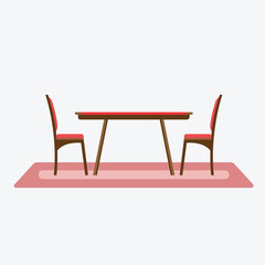 chair and table