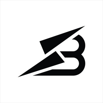 letter sb or bs new stylish initial monogram trendy logo