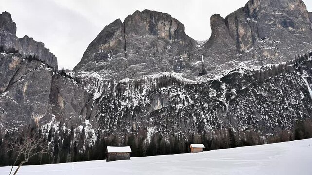 Panorama of the Dolomites and the villages of Alto Adige. Fi&eacute; allo Sciliar