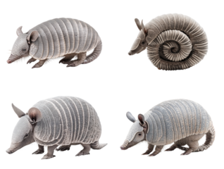 Curled Nine-Banded Armadillo