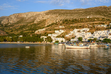 Aegiali village on Amorgos Island. Cyclades, Greece