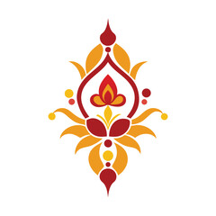 vector illustration of a decorative wall art print on a white background