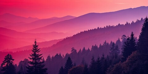 sunrise in the mountains