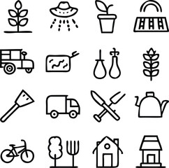 Farming Icons Vector Art