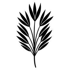 flowers flax silhouette vector illustrator 