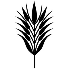 flowers flax silhouette vector illustrator