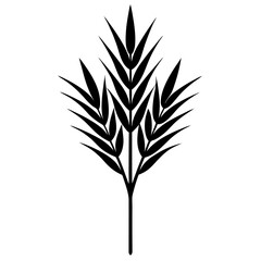 flowers flax silhouette vector illustrator