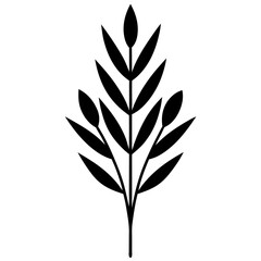 flowers flax silhouette vector illustrator