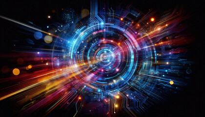 Fototapeta premium Advancing AI and IoT Integration: Revolutionizing Smart Technologies for Future Innovation