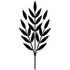 flowers flax silhouette vector illustrator