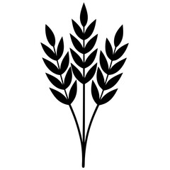 flowers flax silhouette vector illustrator