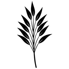 Fototapeta premium flowers flax silhouette vector illustrator