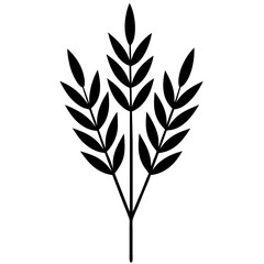 Fototapeta premium flowers flax silhouette vector illustrator