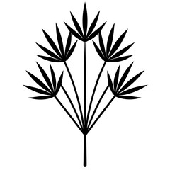flowers flax silhouette vector illustrator