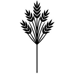 flowers flax silhouette vector illustrator