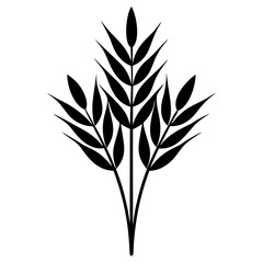 flowers flax silhouette vector illustrator