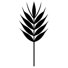 flowers flax silhouette vector illustrator