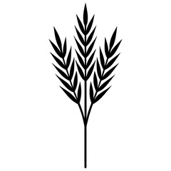 flowers flax silhouette vector illustrator