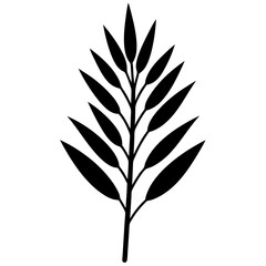 flowers flax silhouette vector illustrator