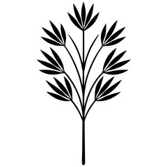 flowers flax silhouette vector illustrator