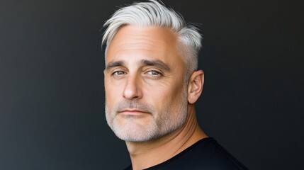 Obraz premium Mature man with gray hair