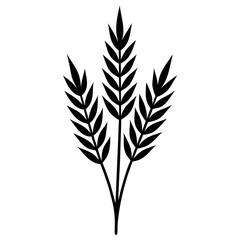 flowers flax silhouette vector illustrator