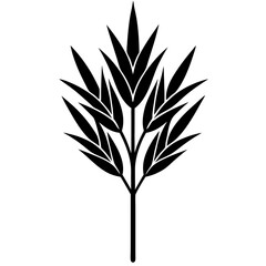 flowers flax silhouette vector illustrator