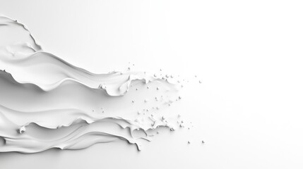 Naklejka premium Fluid, white liquid splash, abstract design