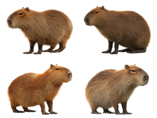 Alert Capybara Side View
