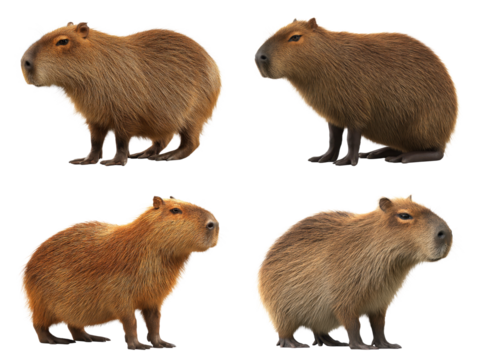 Alert Capybara Side View