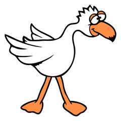 Parrot bird looks funny silly confused stupid cool Isolated Vector Graphic Design Illustration
