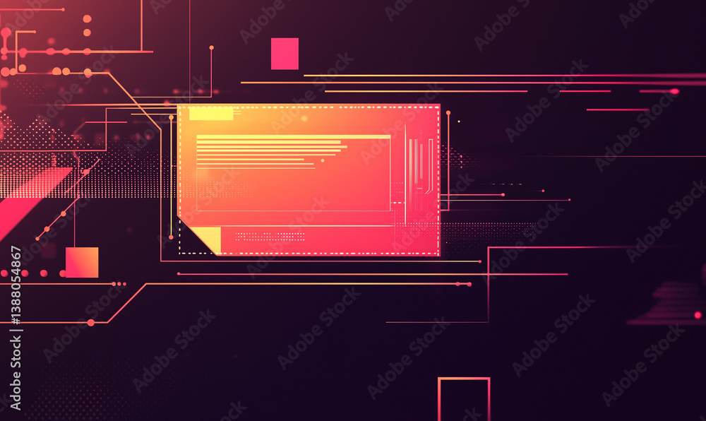 Aufkleber digital wallet revolution secure transactions financial technology abstract graphics digital environ