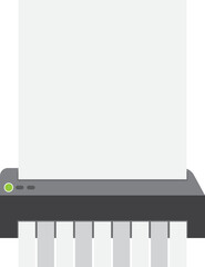 Illustration of a Paper Shredder with Document