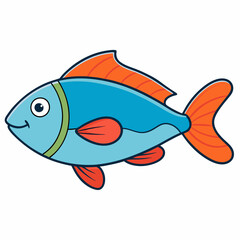 fish on a white background