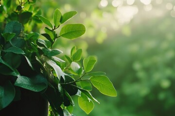 portrait of serene individual engaging in meditation outdoors surrounded by greenery under soft glow of morning sun