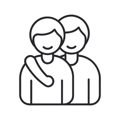 two people hugging.eps