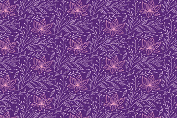 continuous flower sketch in one line art style for seamless textile design wallpaper and stylish fabric packaging

