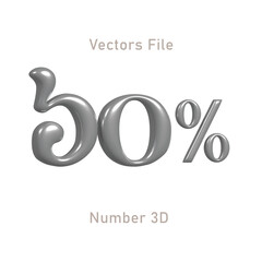 A stylized grey 60% graphic with a vector file label.