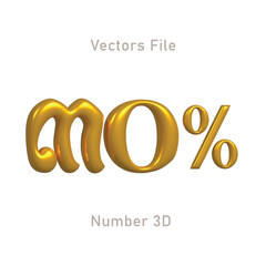 A gold 30% sits on a white background.