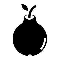 Quince line icon