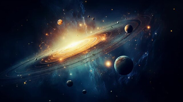 meteorites and asteroids, sifi background