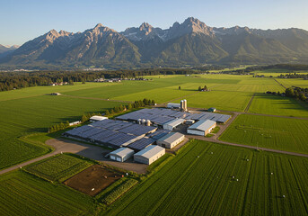 Farm land with Beautiful Mountain View behind