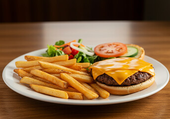 french fries with burger for breakfast