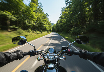 Motorbike Riding on a Jungle road POV shot